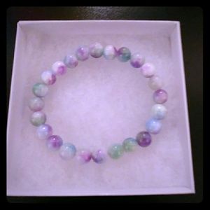 Purple & Blue Jade Stone Bracelet